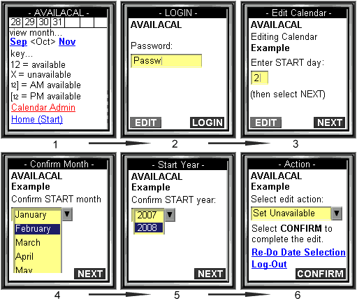 Editing a Calendar via WAP