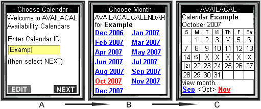 Viewing a Calendar via WAP