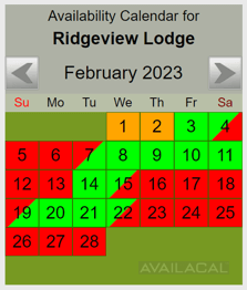 availability calendar forest