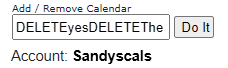 Deleting a calendar 