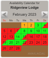 light brown availability calendar